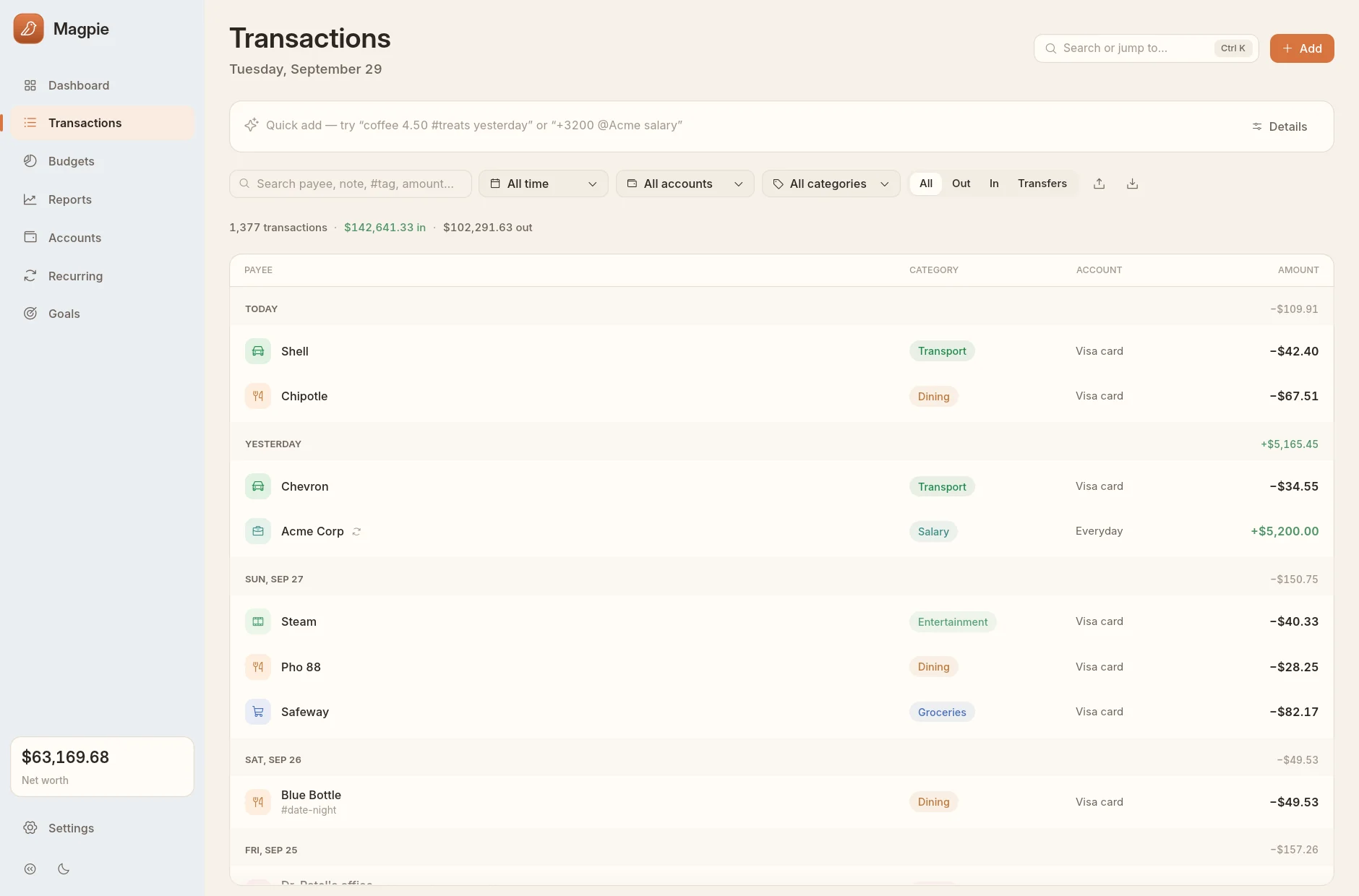 Transactions