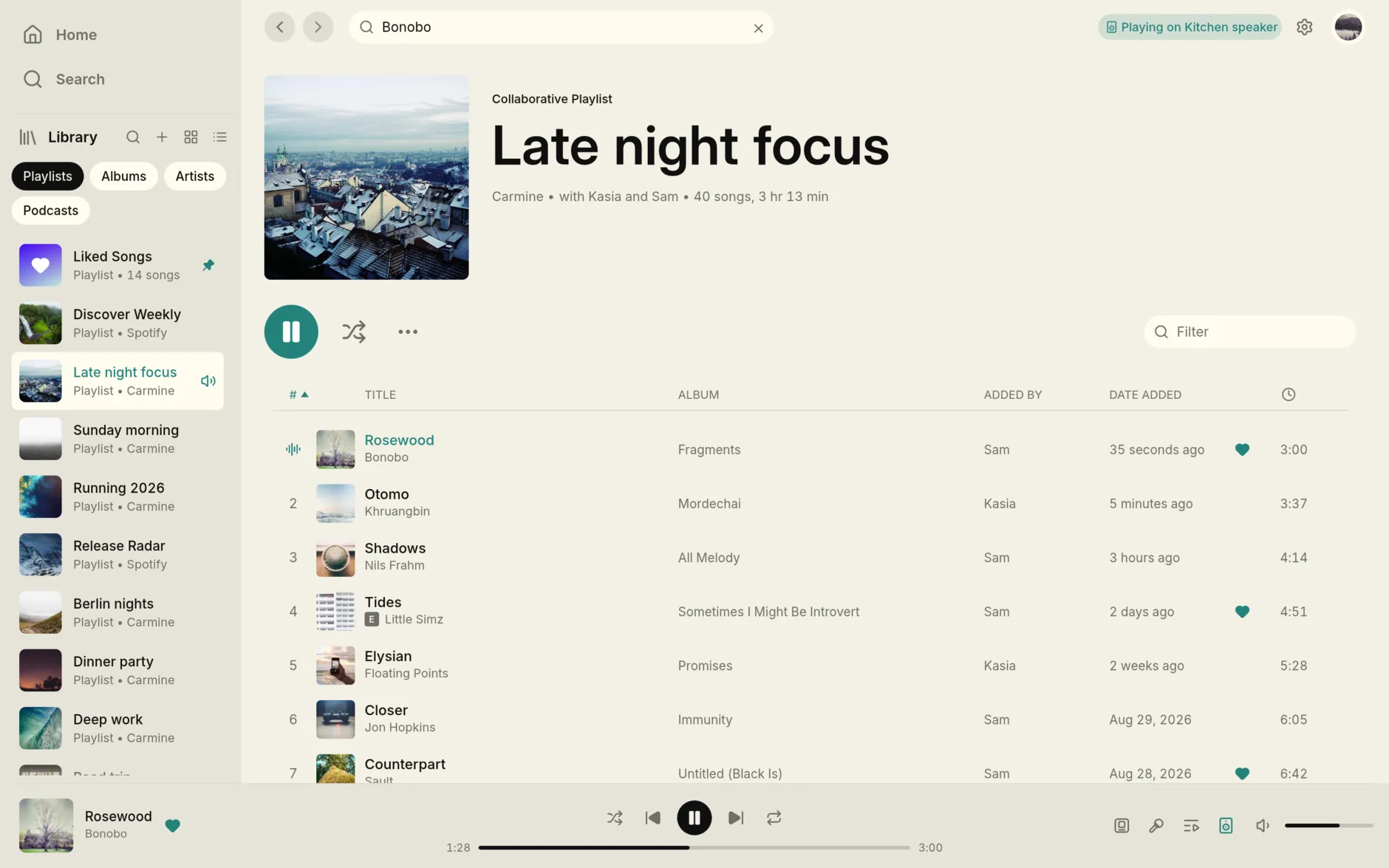 Spotsie in the Flexoki theme